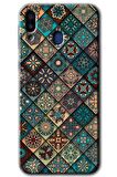 Galaxy M10 Kılıf HD Desen Baskılı Arka Kapak - Mat Mandala 