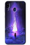 Galaxy M10 Kılıf HD Desen Baskılı Arka Kapak - Wanderer Silhouette 