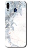 Galaxy M10 Kılıf HD Desen Baskılı Arka Kapak - White Marble 