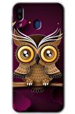Galaxy M10 Kılıf HD Desen Baskılı Arka Kapak - Owl Bird Branch 