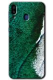 Galaxy M10s Kılıf HD Desen Baskılı Arka Kapak - Yeşil Okyanus 
