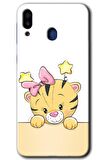 Galaxy M10s Kılıf HD Desen Baskılı Arka Kapak - Sevimli Kedi 