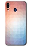 Galaxy M10s Kılıf HD Desen Baskılı Arka Kapak - Polygon Graident 3 
