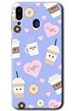 Galaxy M10s Kılıf HD Desen Baskılı Arka Kapak - Coffee Cake 