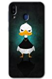 Galaxy M10s Kılıf HD Desen Baskılı Arka Kapak - Angry Duck 