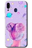 Galaxy M20 Kılıf HD Desen Baskılı Arka Kapak - Uzaylı Kız 
