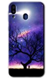 Galaxy M20 Kılıf HD Desen Baskılı Arka Kapak - Uzay Silüet 