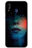 Galaxy M20 Kılıf HD Desen Baskılı Arka Kapak - Karanlık Kadın 