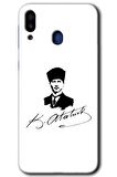 Galaxy M20 Kılıf HD Desen Baskılı Arka Kapak - Kemal Atatürk İmza 
