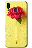 Galaxy M20 Kılıf HD Desen Baskılı Arka Kapak - Kırmızı Gül 
