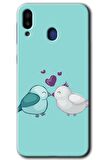 Galaxy M20 Kılıf HD Desen Baskılı Arka Kapak - Mutlu Kuşlar 