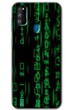 Galaxy M21 Kılıf HD Desen Baskılı Arka Kapak - Matrix 