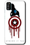 Galaxy M21 Kılıf HD Desen Baskılı Arka Kapak - Captain Amerika 