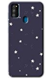 Galaxy M21 Kılıf HD Desen Baskılı Arka Kapak - Gökyüzü Yıldız 