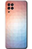 Galaxy M22 Kılıf HD Desen Baskılı Arka Kapak - Polygon Graident 3 