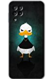 Galaxy M22 Kılıf HD Desen Baskılı Arka Kapak - Angry Duck 