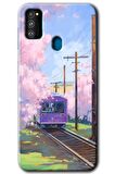 Galaxy M30s Kılıf HD Desen Baskılı Arka Kapak - Rails Paint 
