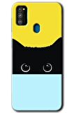 Galaxy M30s Kılıf HD Desen Baskılı Arka Kapak - Kara-Kedi 