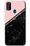 Galaxy M30s Kılıf HD Desen Baskılı Arka Kapak - Yarım Mermer 