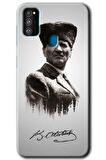 Galaxy M30s Kılıf HD Desen Baskılı Arka Kapak - Mustafa Kemal Atatürk 