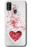 Galaxy M30s Kılıf HD Desen Baskılı Arka Kapak - Kalpli Şekerleme 