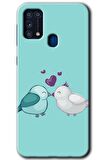 Galaxy M31 Kılıf HD Desen Baskılı Arka Kapak - Mutlu Kuşlar 