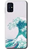 Galaxy M31s Kılıf HD Desen Baskılı Arka Kapak - Dalga 