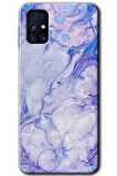 Galaxy M31s Kılıf HD Desen Baskılı Arka Kapak - Spots Lilac 