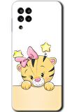 Galaxy M32 Kılıf HD Desen Baskılı Arka Kapak - Sevimli Kedi 