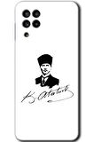 Galaxy M32 Kılıf HD Desen Baskılı Arka Kapak - Kemal Atatürk İmza 