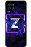 Galaxy M32 Kılıf HD Desen Baskılı Arka Kapak - Dark Neon Yaprak Z Harfi 
