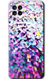 Galaxy M32 Kılıf HD Desen Baskılı Arka Kapak - Mosaic Fragments Colorfull 