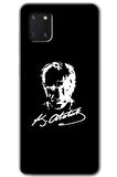 Galaxy Note 10 Lite Kılıf HD Desen Baskılı Arka Kapak - Atatürk Silüet İmza 