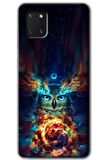 Galaxy Note 10 Lite Kılıf HD Desen Baskılı Arka Kapak - Ballı Baykuş 