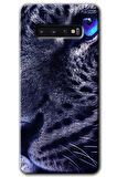 Galaxy S10 Kılıf HD Desen Baskılı Arka Kapak - Kaplan 