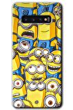 Galaxy S10 Kılıf HD Desen Baskılı Arka Kapak - Minion Ordusu 