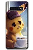 Galaxy S10 Kılıf HD Desen Baskılı Arka Kapak - Üzgün Pikaçu 