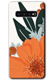 Galaxy S10 Kılıf HD Desen Baskılı Arka Kapak - Portakal Çiçeği 