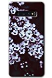 Galaxy S10 Kılıf HD Desen Baskılı Arka Kapak - Beyaz Çiçek 