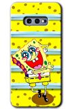 Galaxy S10e Kılıf HD Desen Baskılı Arka Kapak - Aşık Sünger Bob 