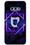 Galaxy S10e Kılıf HD Desen Baskılı Arka Kapak - Dark Neon Yaprak Ü Harfi 