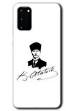 Galaxy S20 Kılıf HD Desen Baskılı Arka Kapak - Kemal Atatürk İmza 