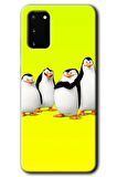 Galaxy S20 Kılıf HD Desen Baskılı Arka Kapak - Penguenler 