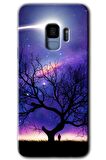 Galaxy S9 Kılıf HD Desen Baskılı Arka Kapak - Uzay Silüet 