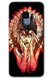 Galaxy S9 Kılıf HD Desen Baskılı Arka Kapak - Kurt Kız 