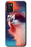 Galaxy A02s Kılıf HD Desen Baskılı Arka Kapak - Cat Butterfly 
