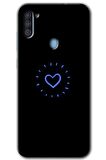 Galaxy A11 Kılıf HD Desen Baskılı Arka Kapak - Heart Strokes 