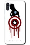 Galaxy A11 Kılıf HD Desen Baskılı Arka Kapak - Captain Amerika 