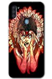 Galaxy A11 Kılıf HD Desen Baskılı Arka Kapak - Kurt Kız 