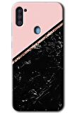 Galaxy A11 Kılıf HD Desen Baskılı Arka Kapak - Yarım Mermer 